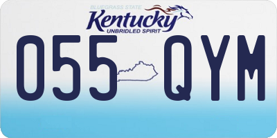 KY license plate 055QYM