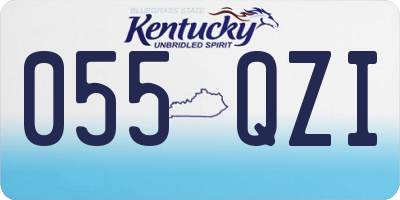 KY license plate 055QZI