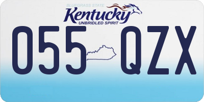 KY license plate 055QZX