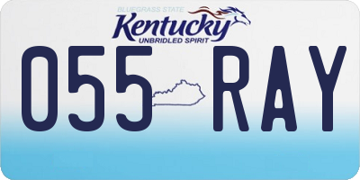KY license plate 055RAY