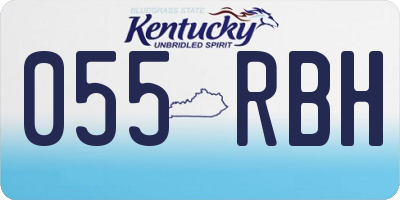 KY license plate 055RBH