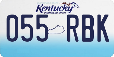 KY license plate 055RBK