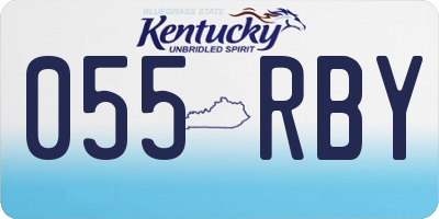 KY license plate 055RBY