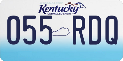 KY license plate 055RDQ