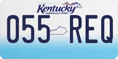 KY license plate 055REQ