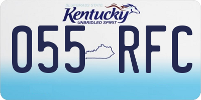 KY license plate 055RFC