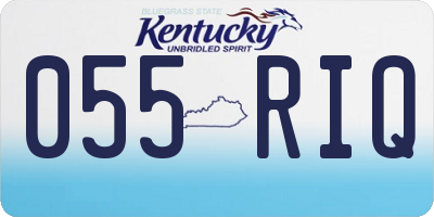 KY license plate 055RIQ