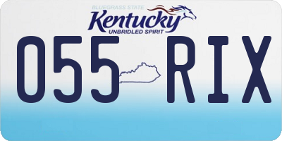 KY license plate 055RIX