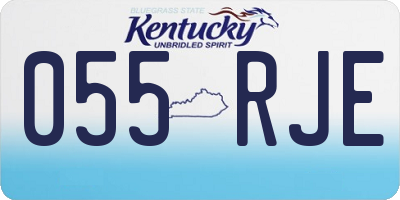 KY license plate 055RJE