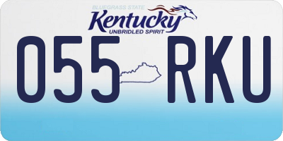 KY license plate 055RKU