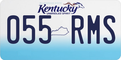 KY license plate 055RMS