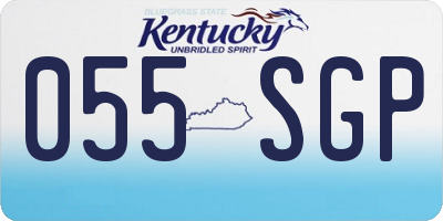 KY license plate 055SGP