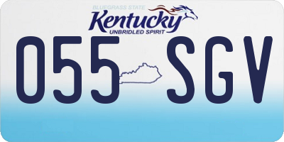 KY license plate 055SGV