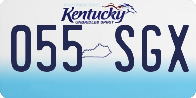KY license plate 055SGX
