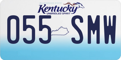 KY license plate 055SMW