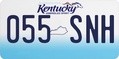 KY license plate 055SNH
