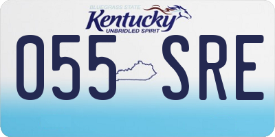 KY license plate 055SRE