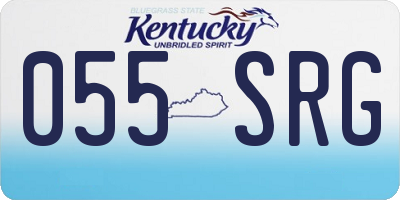 KY license plate 055SRG