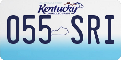KY license plate 055SRI