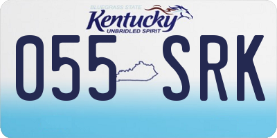 KY license plate 055SRK