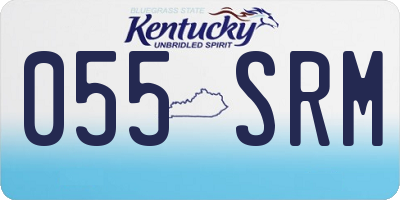 KY license plate 055SRM