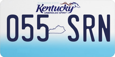 KY license plate 055SRN