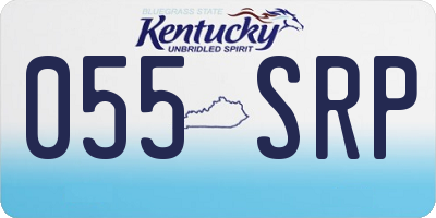 KY license plate 055SRP