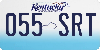 KY license plate 055SRT