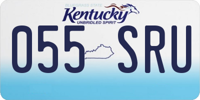 KY license plate 055SRU