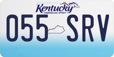 KY license plate 055SRV