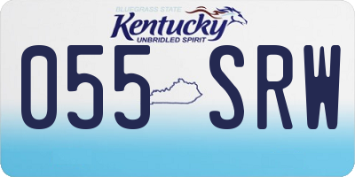 KY license plate 055SRW