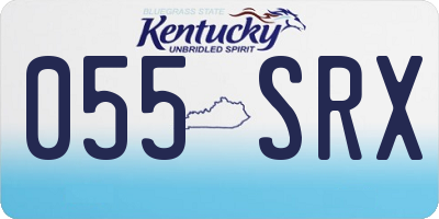 KY license plate 055SRX