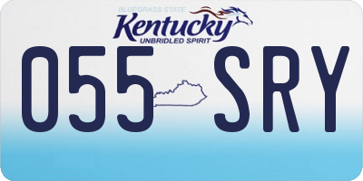 KY license plate 055SRY