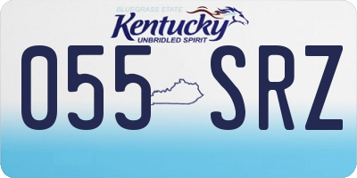 KY license plate 055SRZ