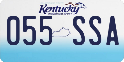 KY license plate 055SSA