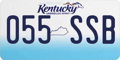 KY license plate 055SSB