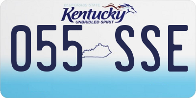 KY license plate 055SSE