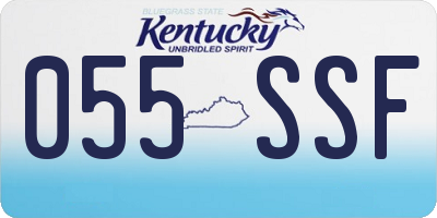 KY license plate 055SSF