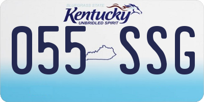 KY license plate 055SSG