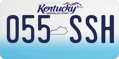 KY license plate 055SSH