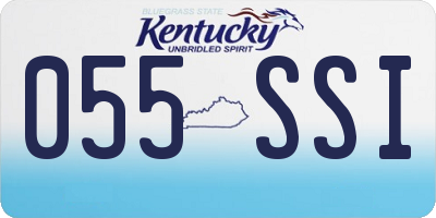 KY license plate 055SSI