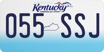 KY license plate 055SSJ