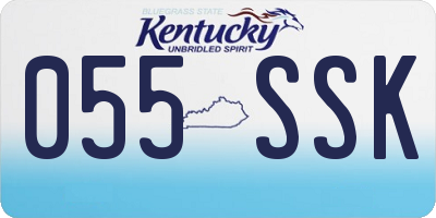 KY license plate 055SSK