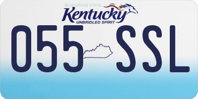 KY license plate 055SSL