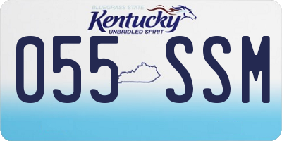 KY license plate 055SSM