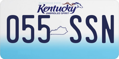KY license plate 055SSN