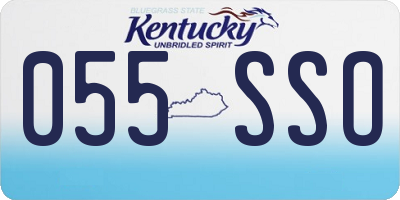 KY license plate 055SSO