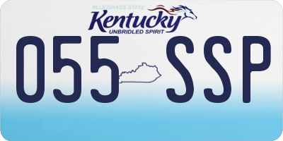 KY license plate 055SSP