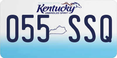 KY license plate 055SSQ
