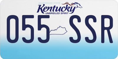 KY license plate 055SSR